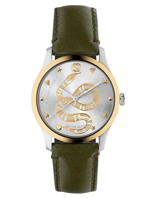 gucci green bee watch|Gucci timeless snake watch.